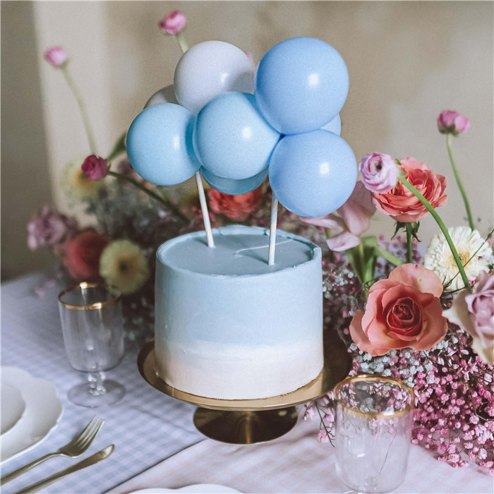 Déco gâteau "Ballons bleus"