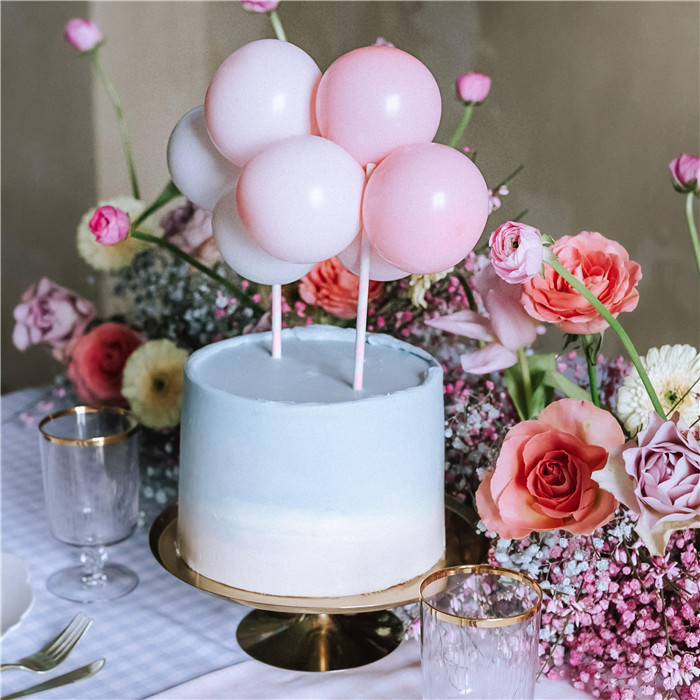 Déco gâteau "Ballons roses"