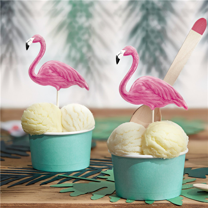 Déco gâteau "Flamand rose"