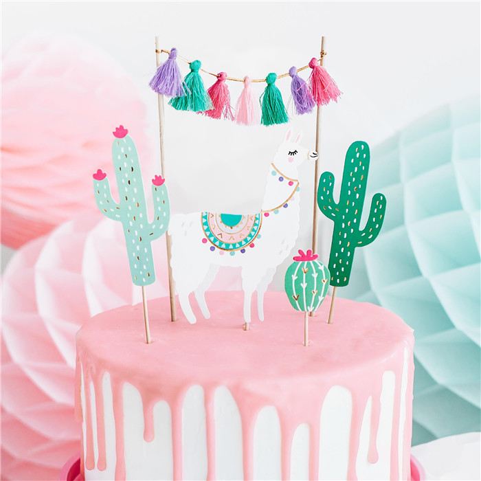 Déco gâteau "LLama"