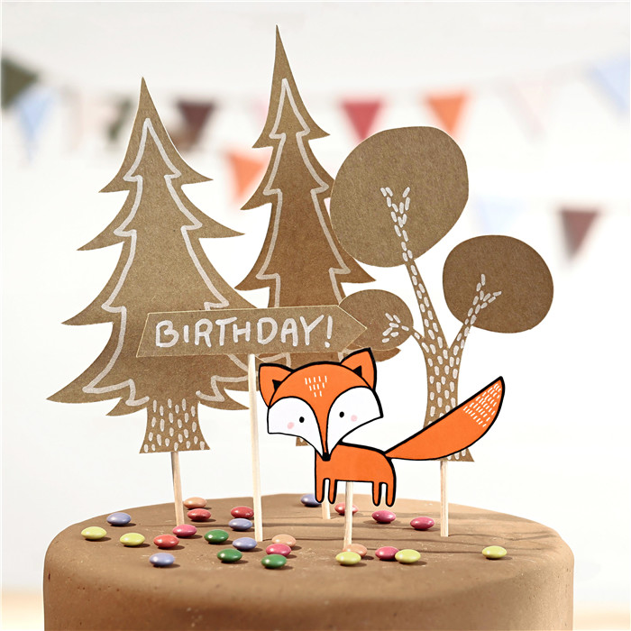 Déco gâteau "Woodland"