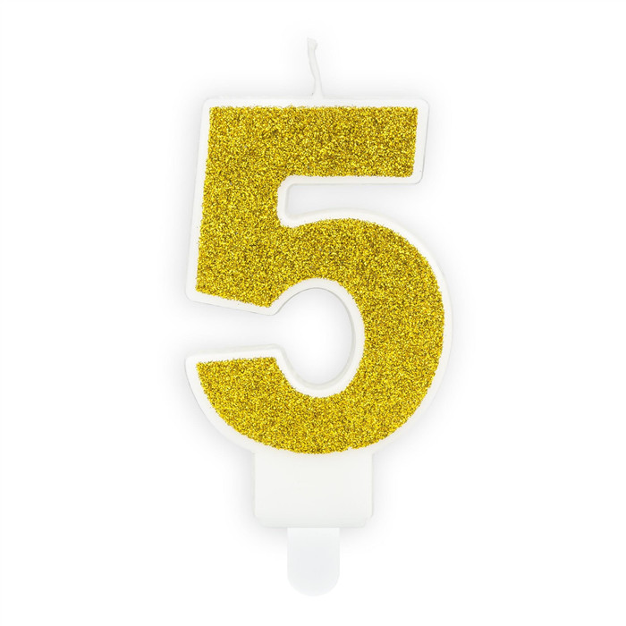 Bougie chiffre (Doré, 0)