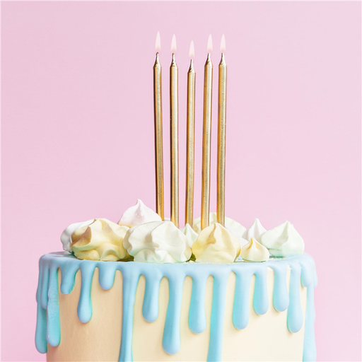 Bougies dorée 12pcs