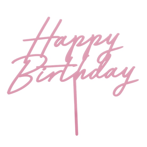 Déco gâteau "Happy birthday" rose